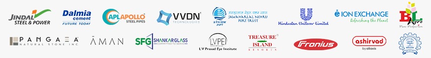 Ornate Solar clients — Jindal Steel & Power, Dalmia Cement, APL Apollo, VVDN, Jawaharlal Nehru Port Trust, Hindustan Unilever, Ion Exchange, Pangaea, Aman, Shankar Glass, LV Prasad Eye Institute, Treasure Island, Fronius, Ashirvad and more