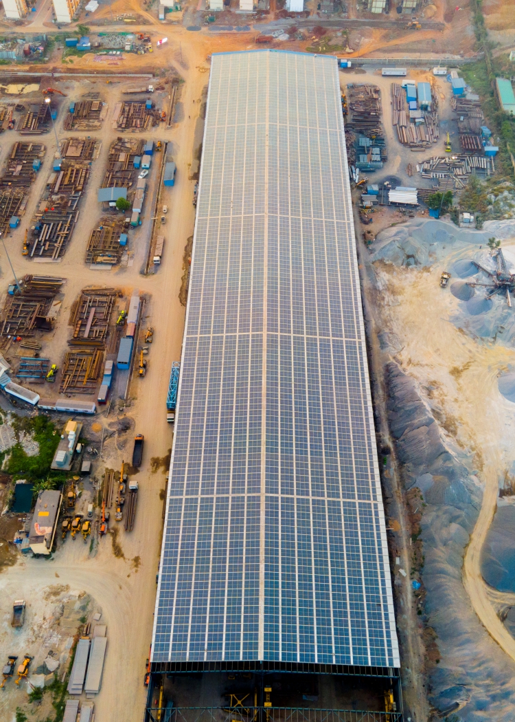 Integrated solar roof
