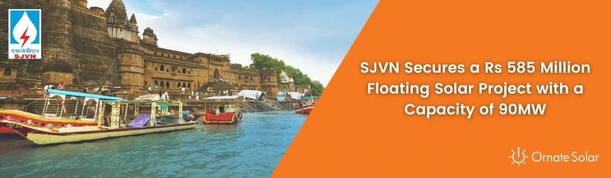 SJVN Secures a Rs 585 Million Floating Solar Project with a Capacity of 90MWm