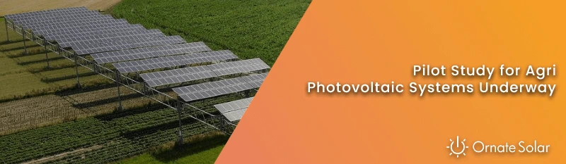 Pilot Study for Agri Photovoltaic Systems Underway