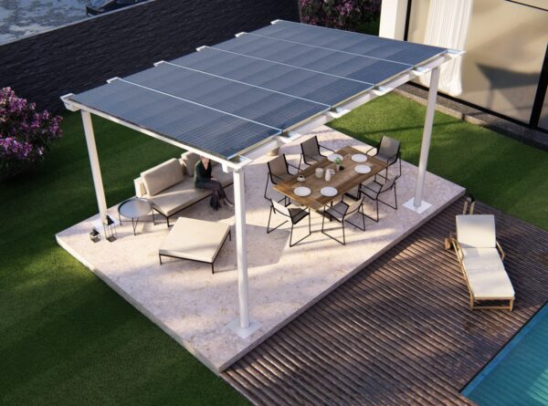 Elixir solar powered pergola