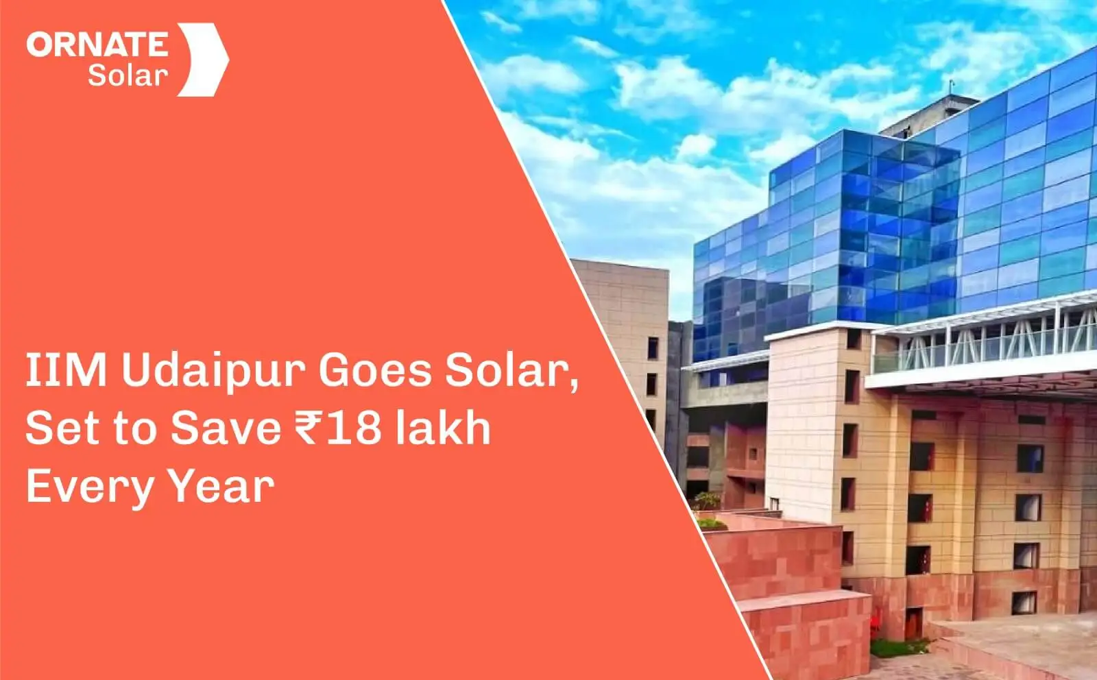 IIM Udaipur Goes Solar, Forecasted to Save ₹18 Lakh Annually