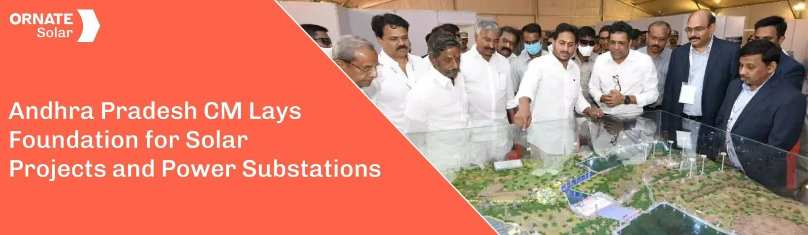Please make news banner: Andhra Pradesh CM Lays Foundation for Solar Projects and Power Substations