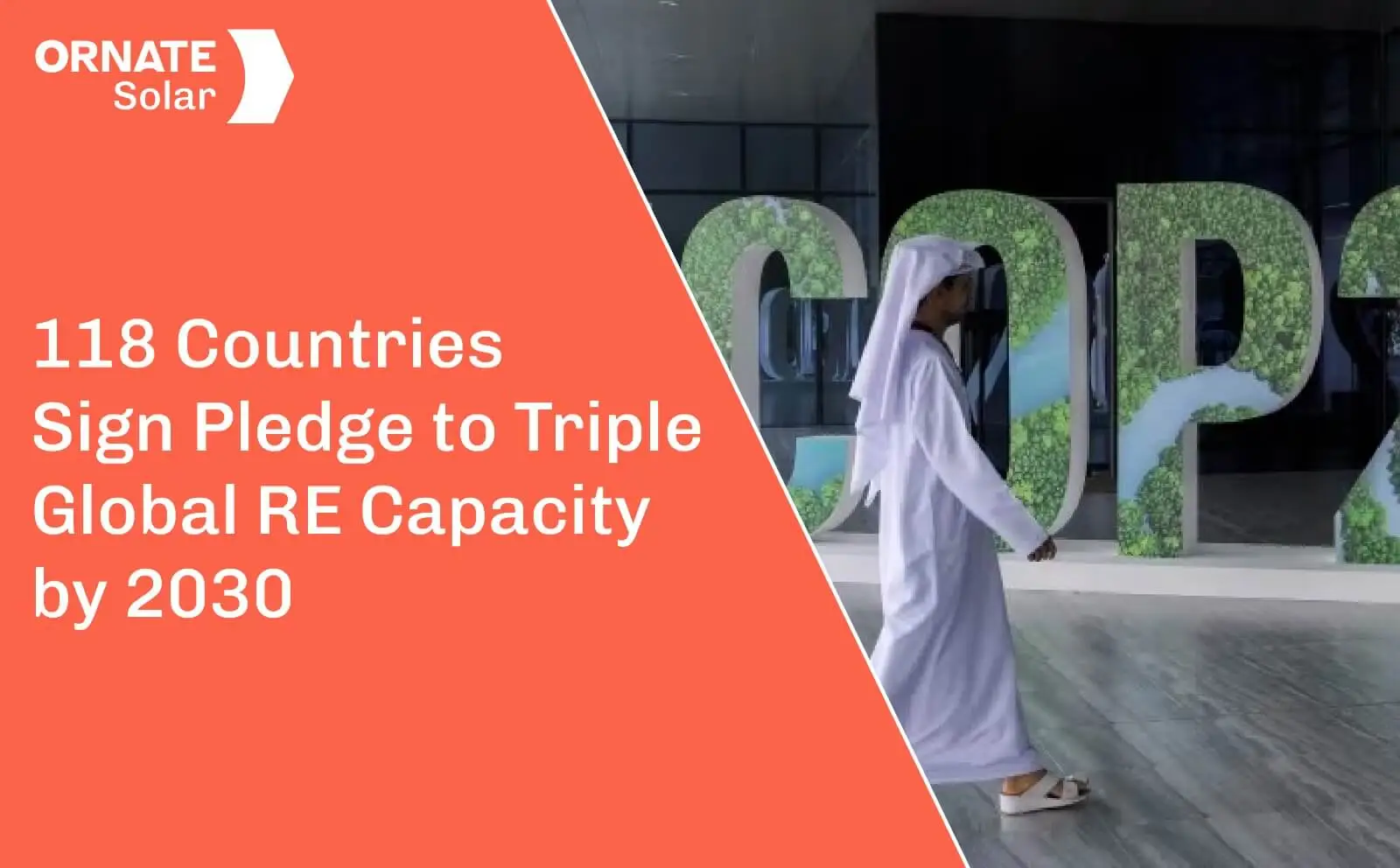 118 Countries Sign Pledge to Triple Global RE Capacity by 2030