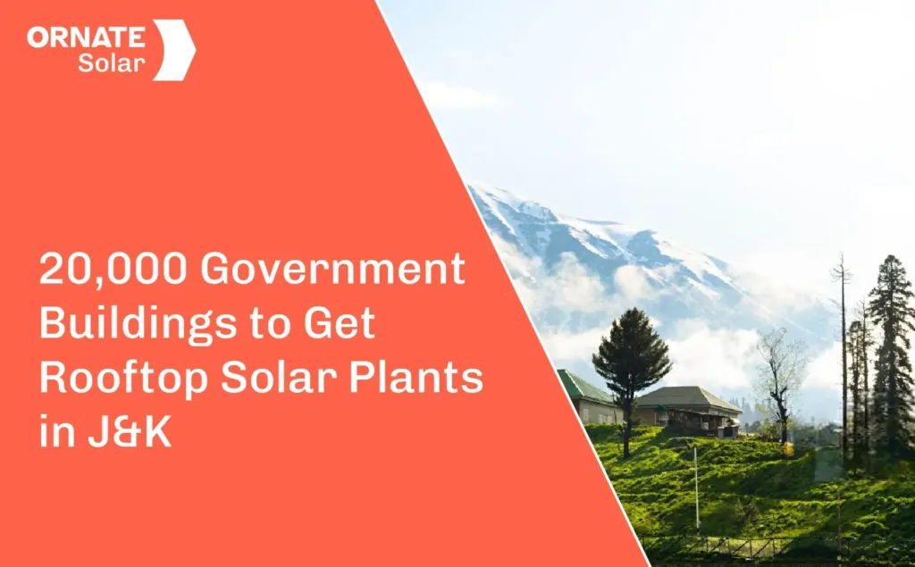 20,000 Government Buildings to Get Rooftop Solar Plants in J&K