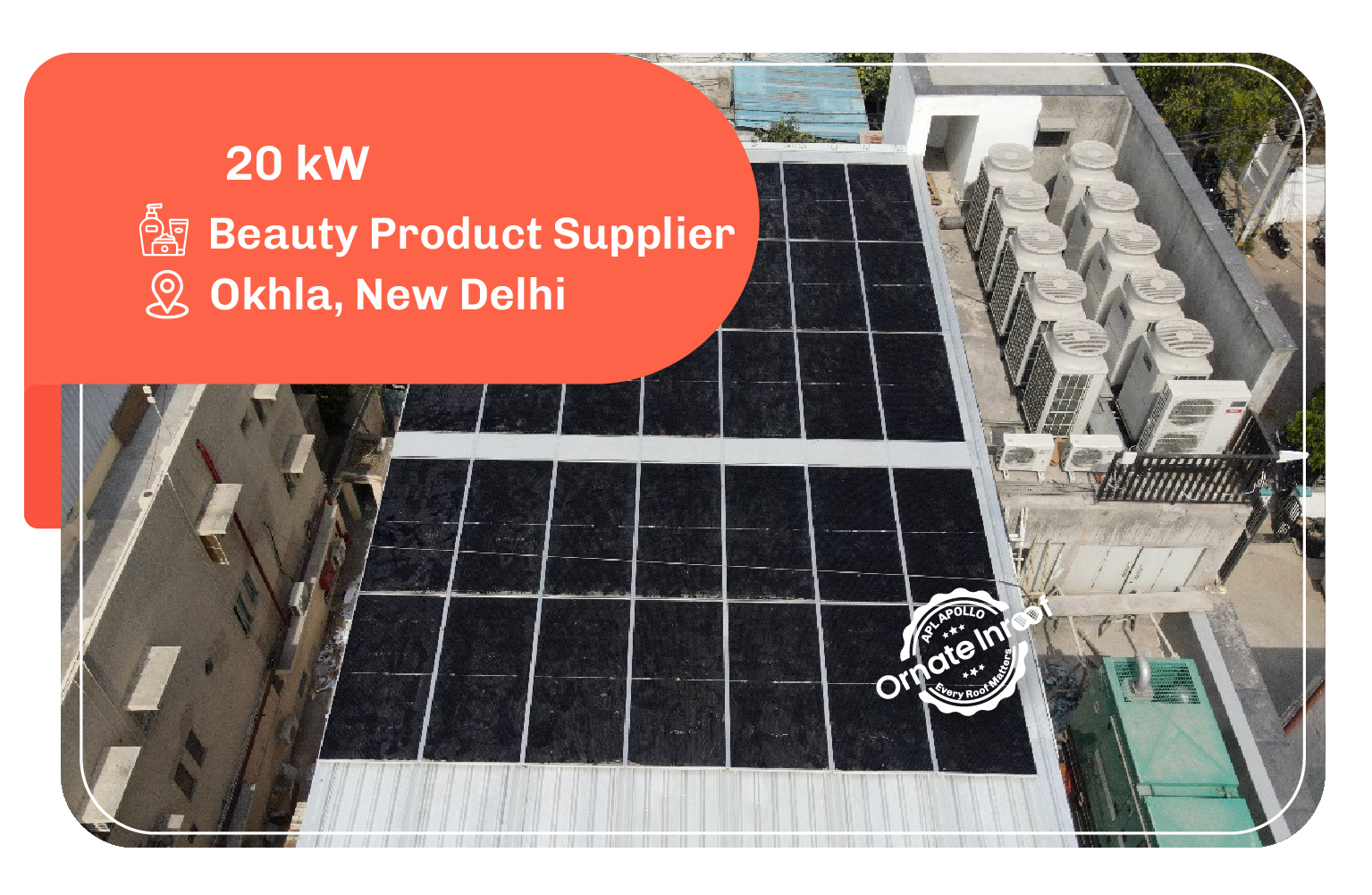 Ekta cosmetic solar roof installation by ornate inroof
