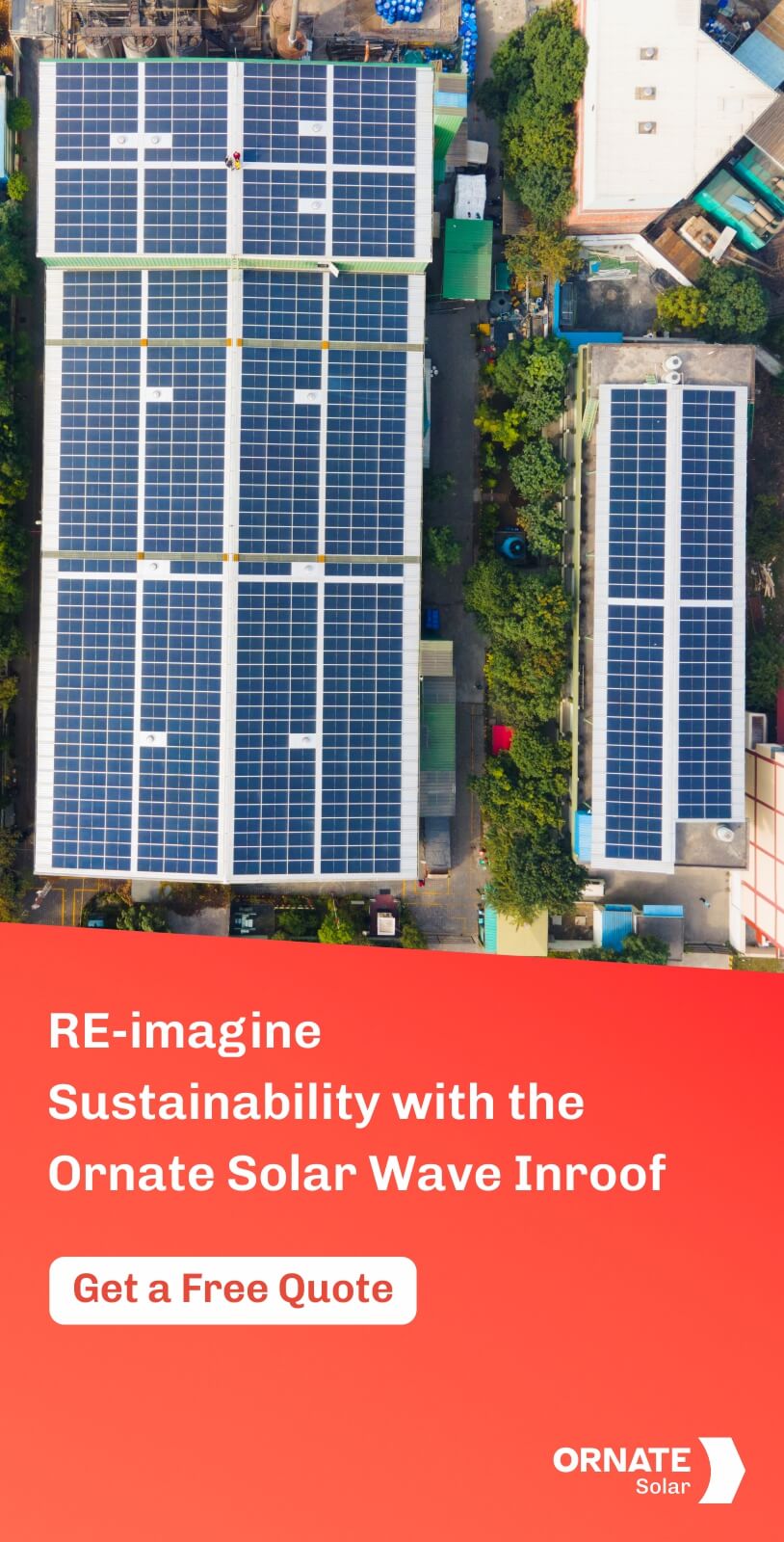 Inroof integrated solar roof solution for C&I