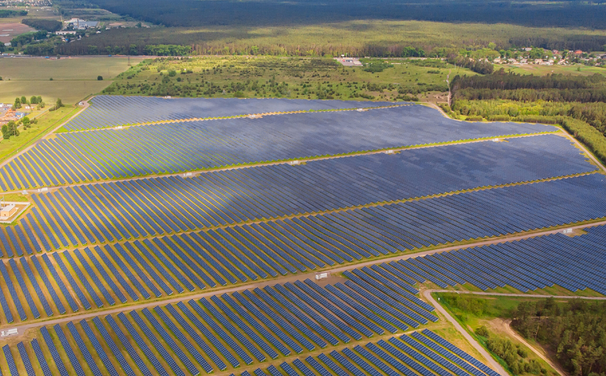 1. "Open access solar panels installed at industrial facility in India