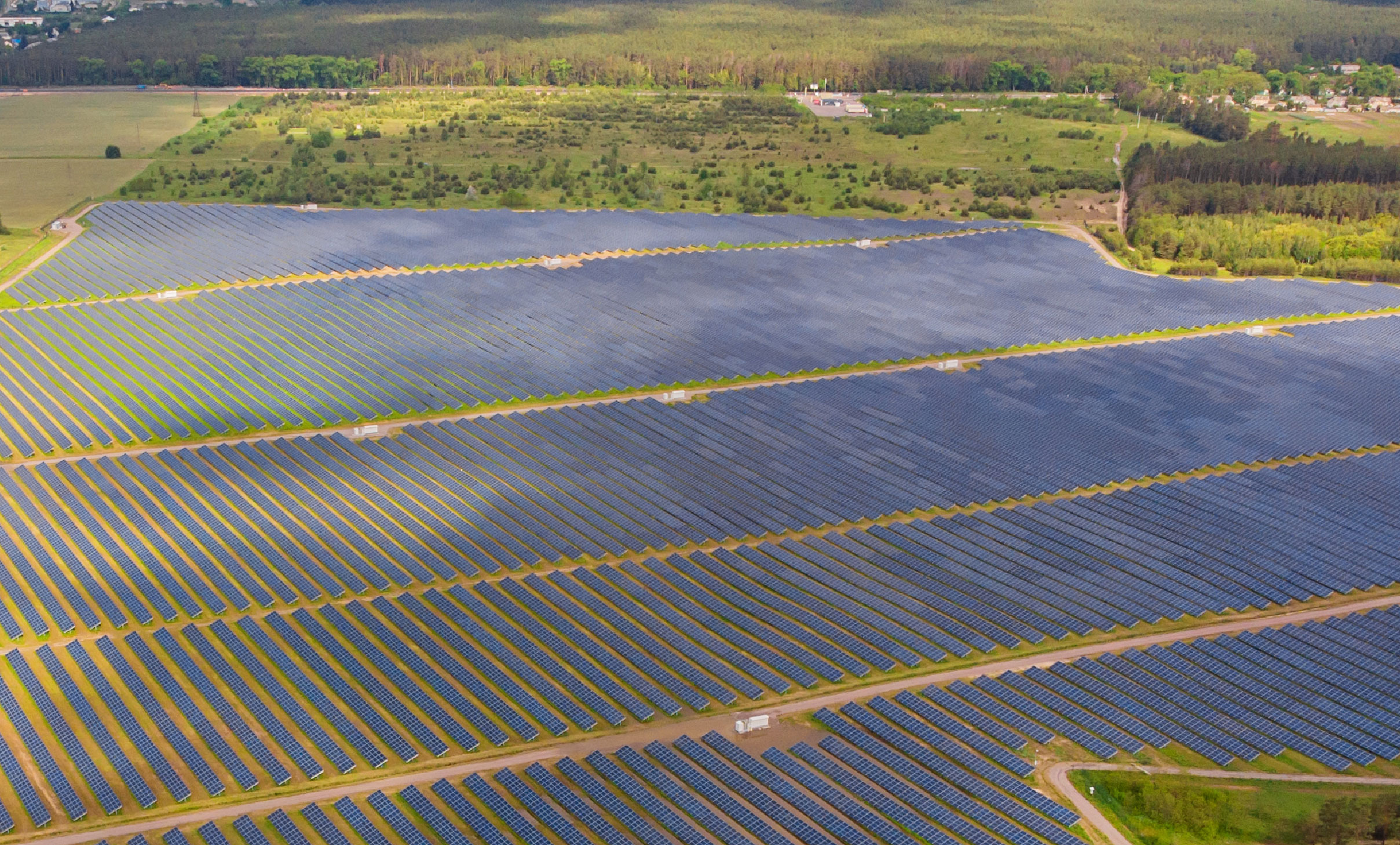 1. "Open access solar panels installed at industrial facility in India