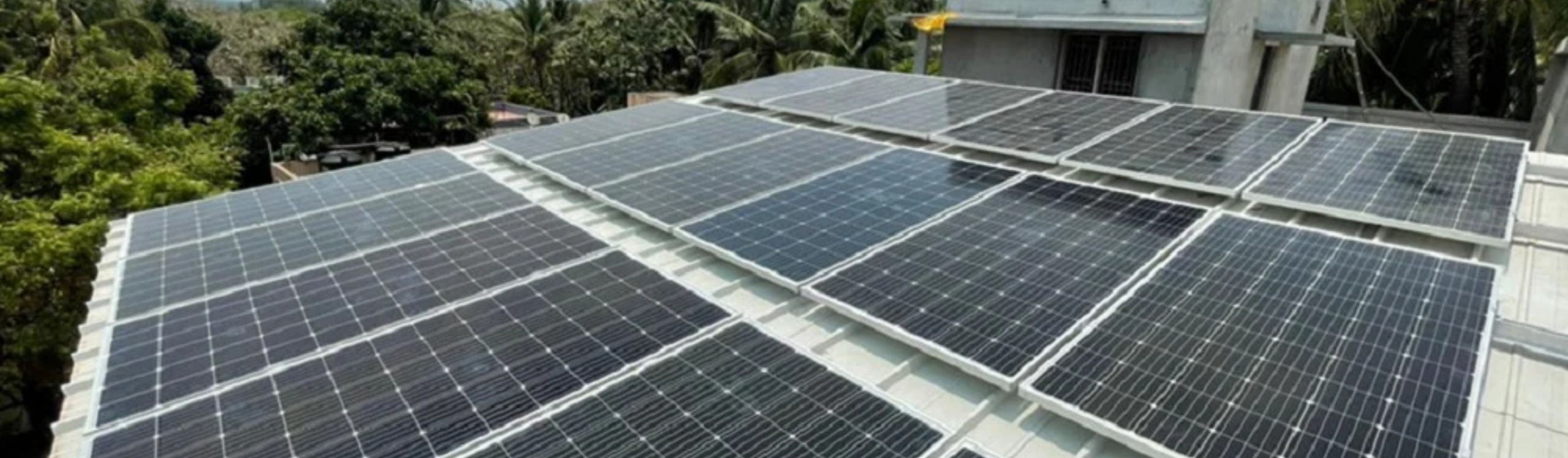 Rooftop solar panels on homes in Andhra Pradesh